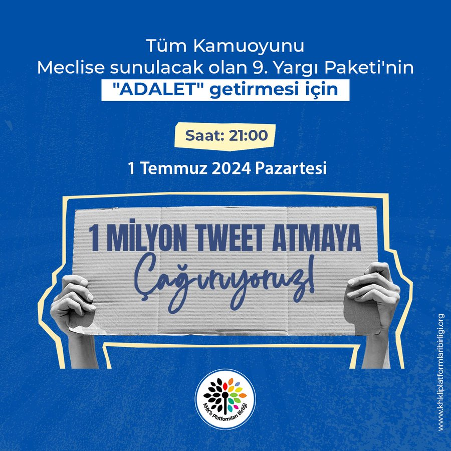 Levent Mazılıgüney (@avleventism) on Twitter photo Bu akşam hep birlikteyiz.
<a href="/Turkiye_KHK/">KHK'lı Platformları Birliği</a> hesabının başlatacağı etkinlikte 1 milyon paylaşım hedefimize herkesi destek olmaya çağırıyoruz. Bu akşam hep birlikteyiz.
<a href="/Turkiye_KHK/">KHK'lı Platformları Birliği</a> hesabının başlatacağı etkinlikte 1 milyon paylaşım hedefimize herkesi destek olmaya çağırıyoruz.