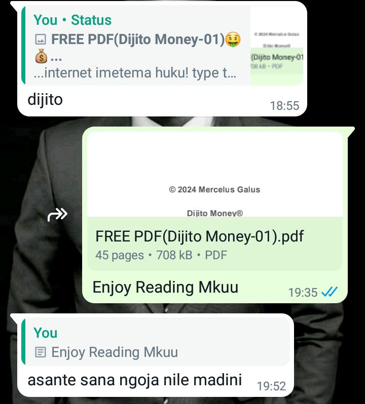 MercelusGalus_'s tweet photo. ...Ni BURE kabisa! Wee Ni-FOLLOW tu afu comment "DIJITO MONEY" ujipakulie mipesa kidijitali sai!

Enewei, huna baya kabisa ukiniita...
"Mkali Wa Hizi Mambo"

P.s: Hii ndo inaitwa "Smart Dijito Marketing!" Unakuwa mkulima na si mwindaji!

Retweet Ka Umesanuka Kitu!

Cheers🍷🥂 https://t.co/kn4MmjupPI