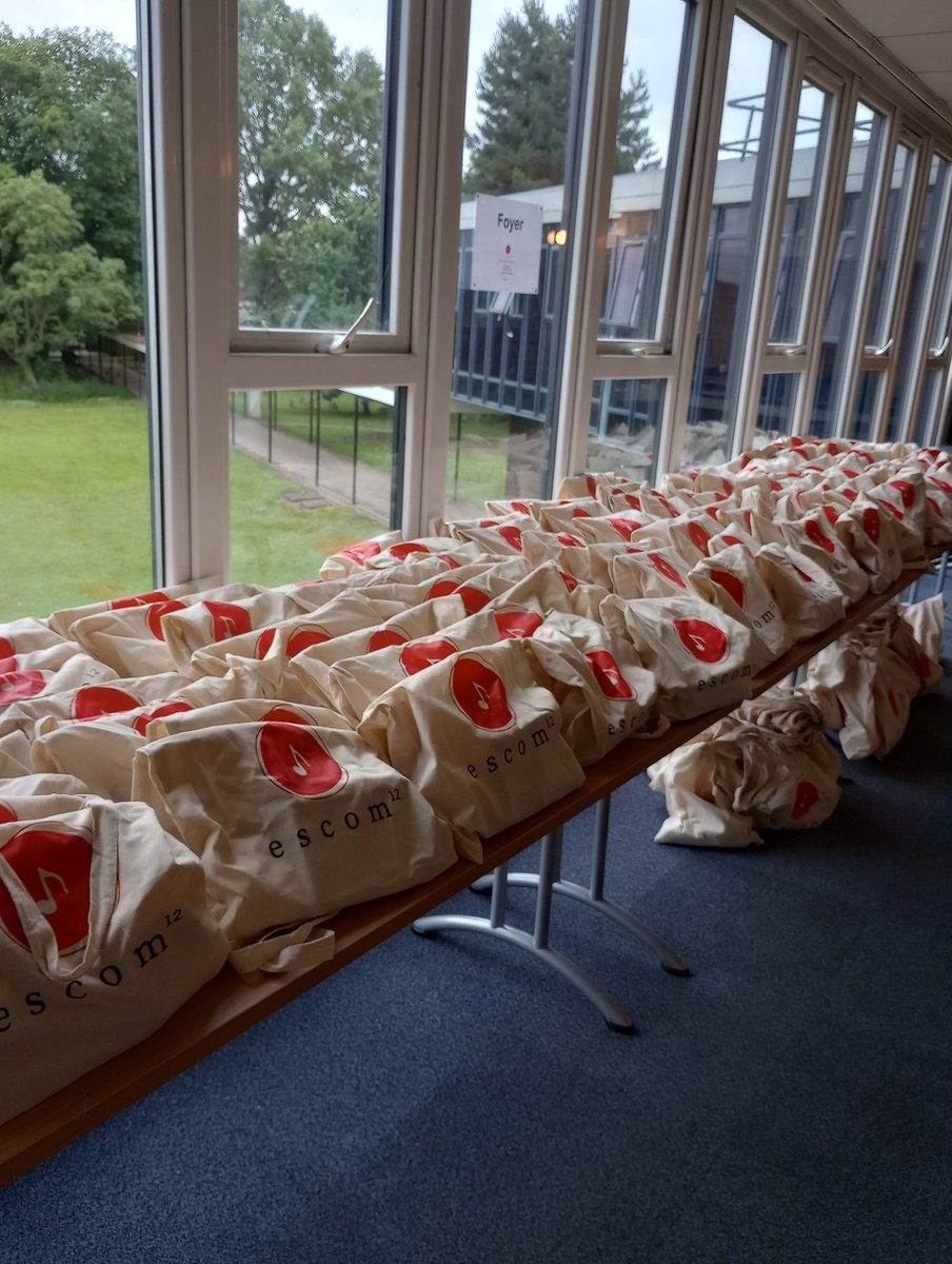 There are some exciting (and weather relevant!) goodies in the #ESCOM12York welcome bags!! 

Following our environmental ethos, we encourage delegates to use their #ESCOM12 cup throughout the event.