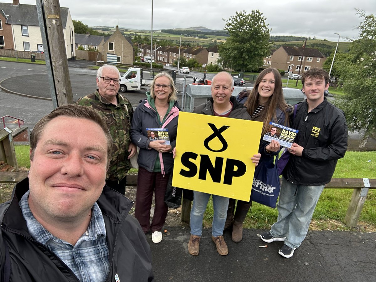 David_Wilson06's tweet photo. Starting off election week in #Hawick with this brilliant bunch of @theSNP activists
#VoteSNP #ActiveSNP #BetterForTheBorders #GeneralElection2024 https://t.co/JmvZSs9HAf