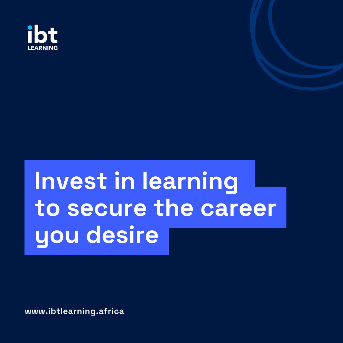 ibtlearning's tweet image. You're so close to the career you've been dreaming of. Each bit of learning you do brings you a step closer. Start your week off right by investing in yourself.

#IBTlearning #IBTlearningAfrica #MondayMotivation #TechCareer #TechSkill #CareerSuccess #LifelongLearning