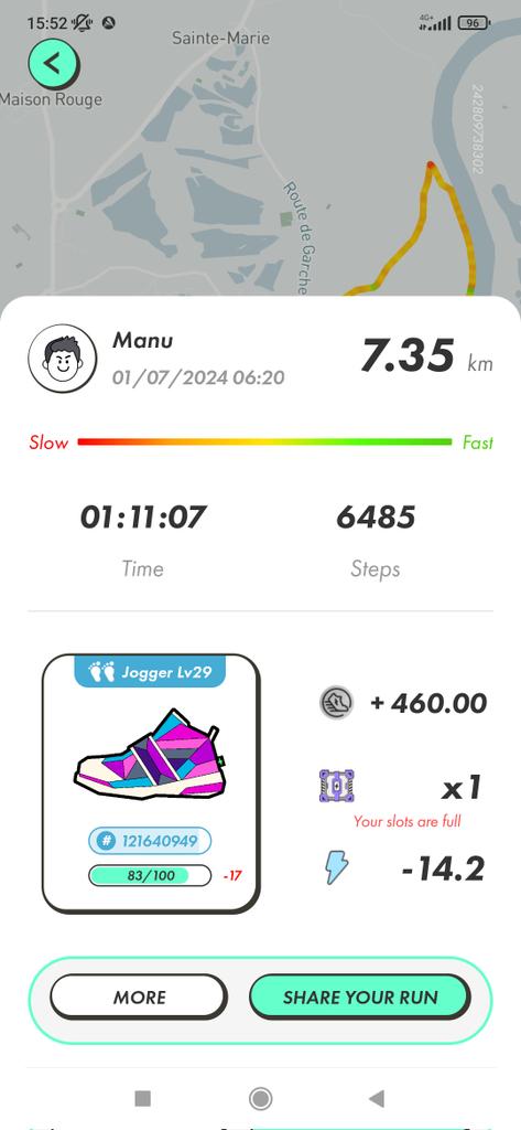 Manu_manouch's tweet photo. @Stepnofficial My morning activity for the first day of July. #STEPNGO https://t.co/1WToyvtPKs
