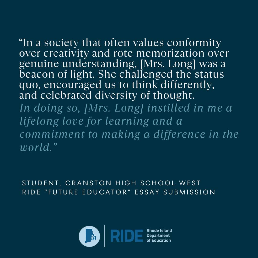 Rhode Island Department of Education (RIDE) tweet media