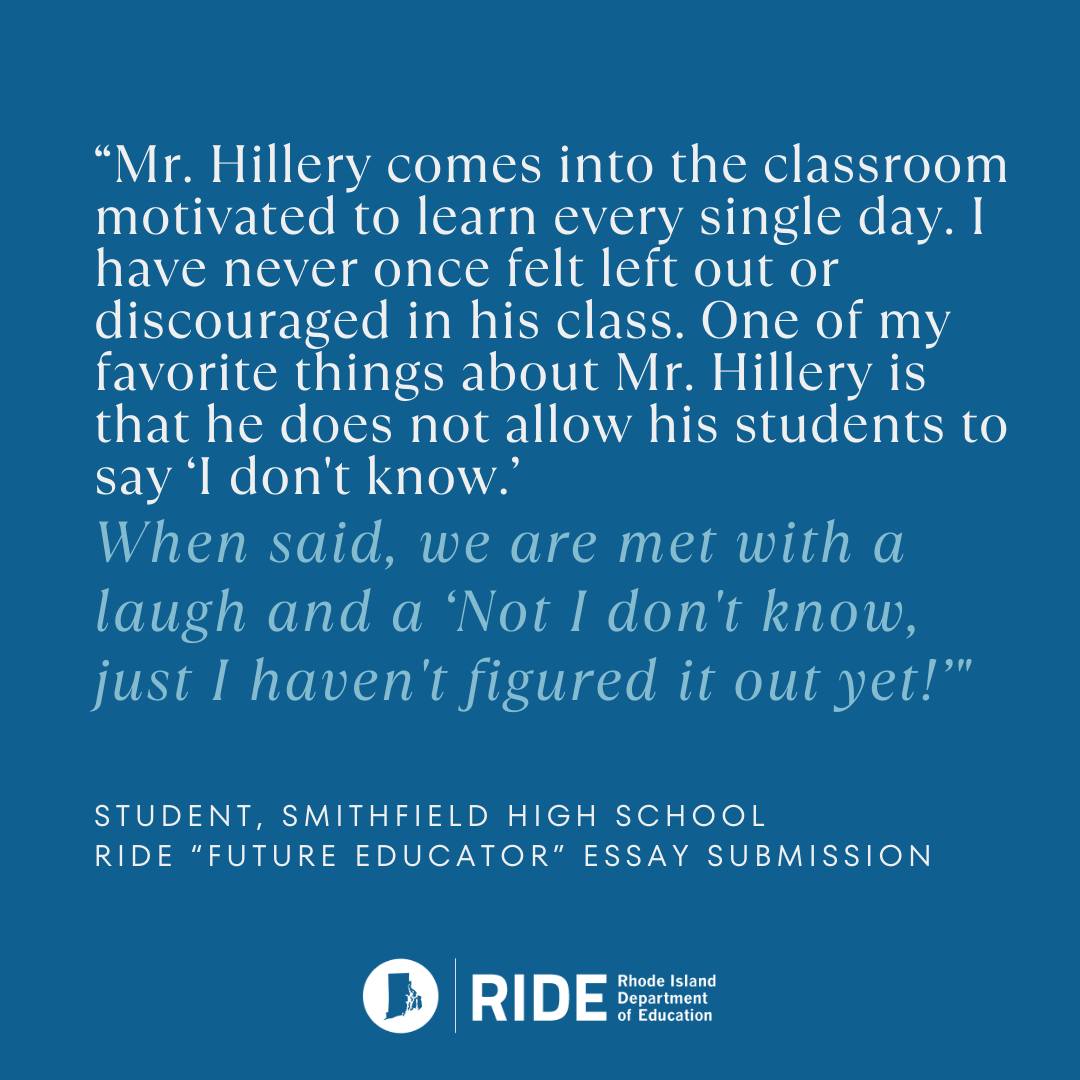 Rhode Island Department of Education (RIDE) tweet media