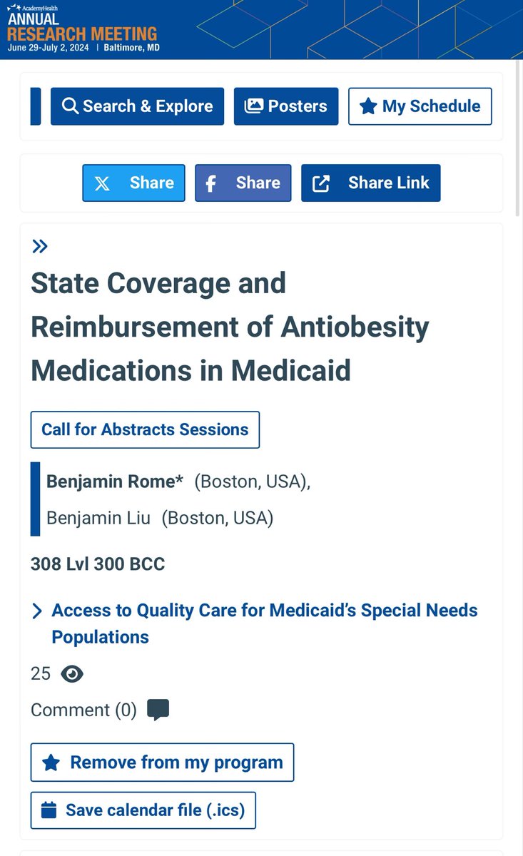 #ARM24 friends:

Come by 308 at 11am to hear about Medicaid coverage of anti-obesity meds.
