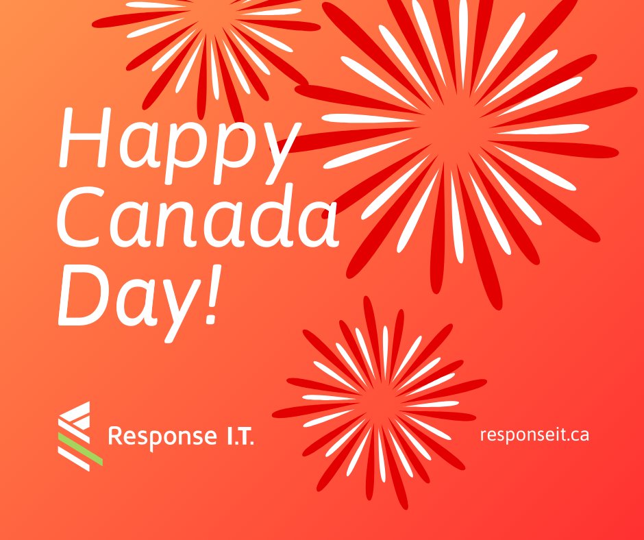 Response_IT's tweet image. Happy Canada Day from the team at Response I.T.!

We hope you enjoy your day celebrating the True North Strong and Free! 

#RemoteITSupport #RITServices #ResponseIT #CanadaDay #HappyCanadaDay