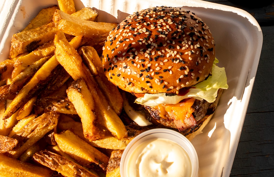 Join us today for a celebratory BBQ, from 12pm to 5pm! The Restaurant at Redstone will be serving up burgers, street corn, salads and more. Visit the link to view the menu and stop by for great lunch and glass of wine. 

bit.ly/4b94uvT