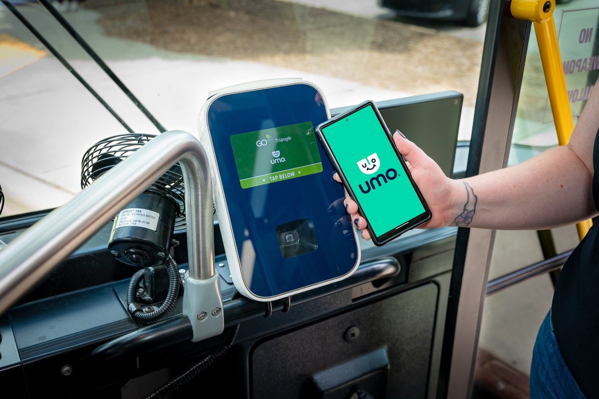 UmoMobility's tweet photo. 🌞 Exciting news for the Research Triangle region of North Carolina! #GoTriangle is providing FREE rides all this month! All you need to do is download Umo App and set up your account with the benefit code GOT-Q7H3-W7BK 🚌🌳 Photo credit to owner https://t.co/k6X5sFj2pS https://t.co/y8ddTA0qAZ