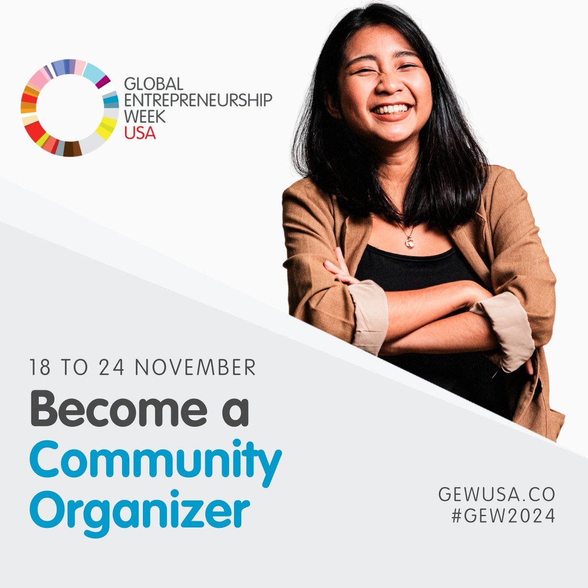 Entrepreneurship is for everyone and Community Organizers help catalyze Global Entrepreneurship Week campaigns in cities and states across the country.
Want to learn more about GEW and the role of a community organizer? Join us July 25th at 12pm EDT — ow.ly/bwL350SrTT3