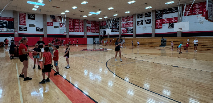 Day 1 of our youth basketball camp is underway.  Thank you to all the coaches and players volunteering their time to make it happen!