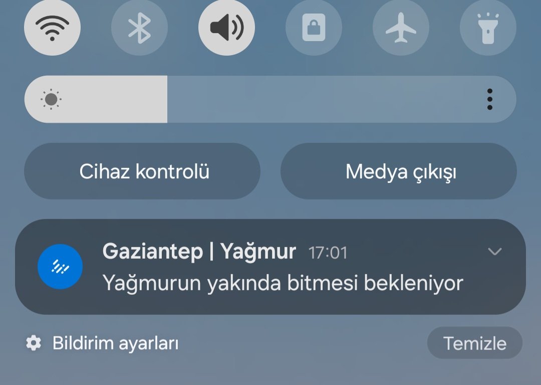 Sürekli yağmur bitecek diye bildirim gönderiyorsun da sorun şu ki hiç yağmıyor <a href="/Google/">Google</a>