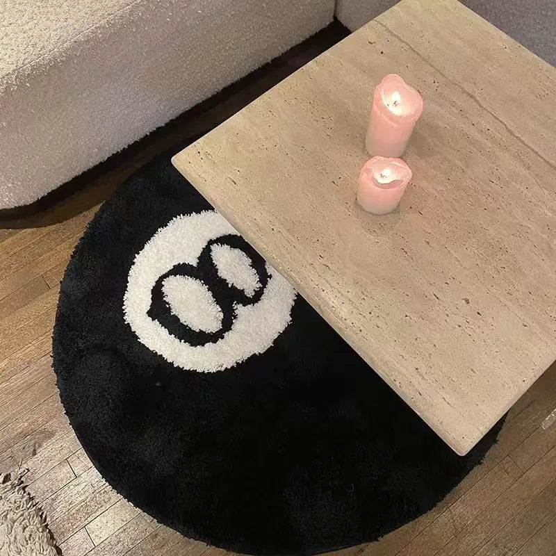 NCAIcom's tweet image. Upgrade your space with our unique 8 Ball Rug. Add a dash of personality to any room. Available now for $82.46. #NCAI #TechDecor bnig.com/products/8-bal…