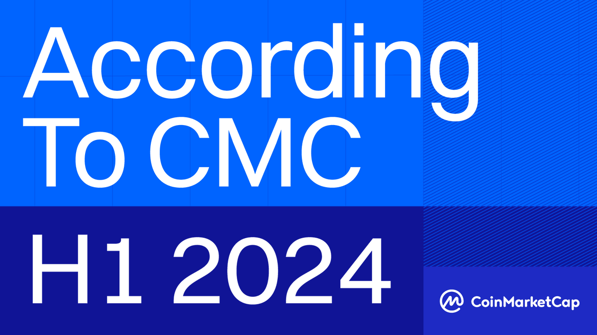 🔎 According to CMC: H1 2024 Crypto Market Report Our latest 