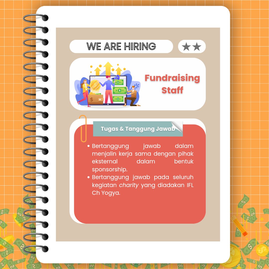 All divisions are opened:
📌Public Relations
📌Fundraising
📌Human Resource Development
📌Creative Media

Kesempatan besar untuk kamu yang ingin belajar dan berkembang bersama. 

Now, it's your time!