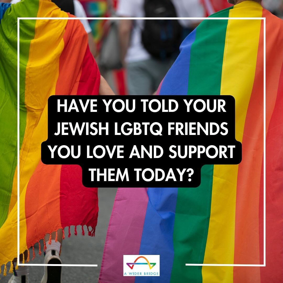 AWiderBridge's tweet photo. Have you told your Jewish LGBTQ friends you love and support them today?
#Jewish
#jewishfuture
#LGBT
#love
#Loveislove
#Support
#LGBTQIA https://t.co/NOV2C8JWFW