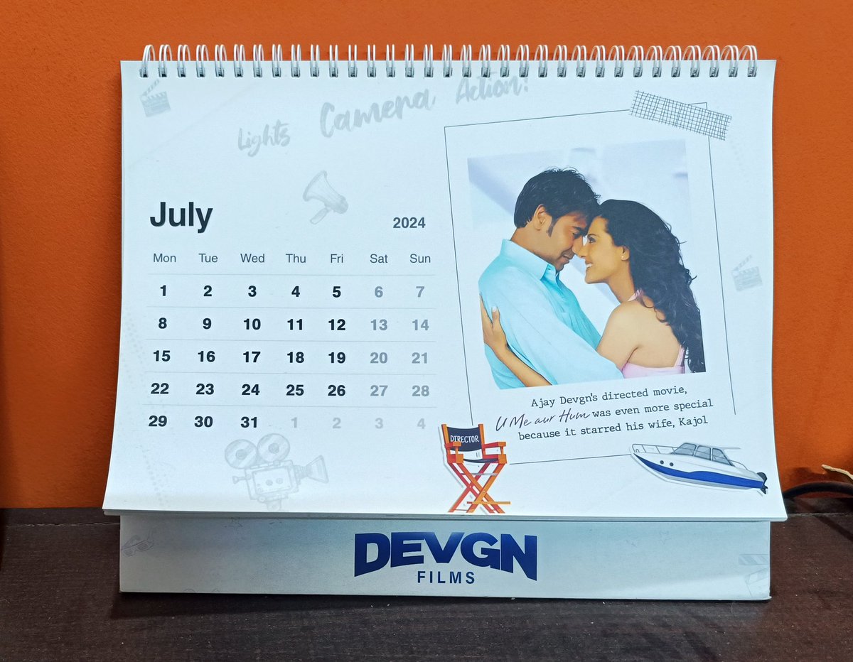 ASuyog79's tweet image. July&apos;24...
DevgnFilms Calendar on my Desk. 
MaharashtraFans ❣️
#suyog_aj
#AjayDevgn 
#DevgnFilms