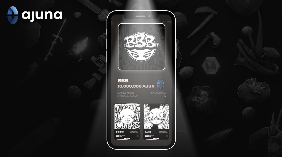 AjunaNetwork's tweet photo. 10 days until Big Ballz of Bajun is live 🔥

10,000,000 AJUN will be split amongst the Legendary Soulpoints ⚔️

Who is ready to mint, forge and earn their AJUN allocation? 

#Blockchain #Gaming #AJUN https://t.co/4XanTH980w