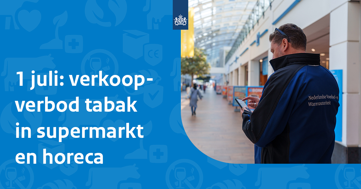 Vanaf vandaag mogen supermarkten en horecabedrijven geen tabak en vapes meer verkopen. Het gaat om duizenden verkooppunten. Onze inspecteurs controleren of ondernemers en winkeliers zich aan dit verbod houden. Steeds minder plekken dus waar je met tabaksproducten te maken krijgt.