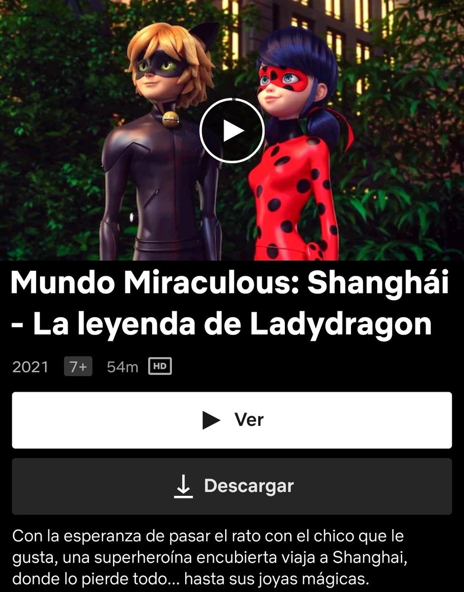 "Miraculous World: Shanghai, La Leyenda de LadyDragon", yá se encuentra disponible en <a href="/netflix/">Netflix</a> / <a href="/NetflixLAT/">Netflix Latinoamérica</a>. 🐉  🐞✨

#MiraculousWorld