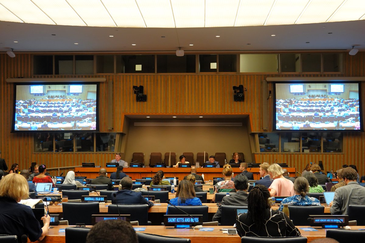 undoalos's tweet photo. The #BBNJ Agreement Preparatory Commission met at UNHQ last week and decided on several organizational matters, including electing Janine Coye-Felson (Belize) and Adam McCarthy (Australia) as Co-Chairs. The first substantive session will take place in April 2025.

Photo: IISD/ENB https://t.co/Rqg5WHWC8h