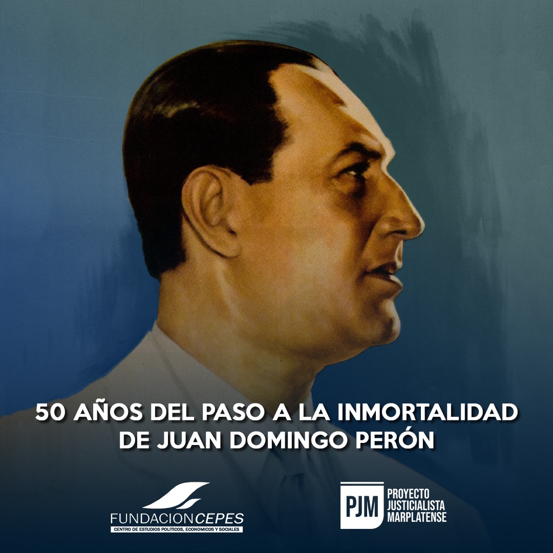 A 50 años del paso a la inmortalidad del hombre que supo instaurar en nuestra tierras las banderas de justicia social, soberanía política e independencia economía. Banderas que nadie va a poder desterrar.