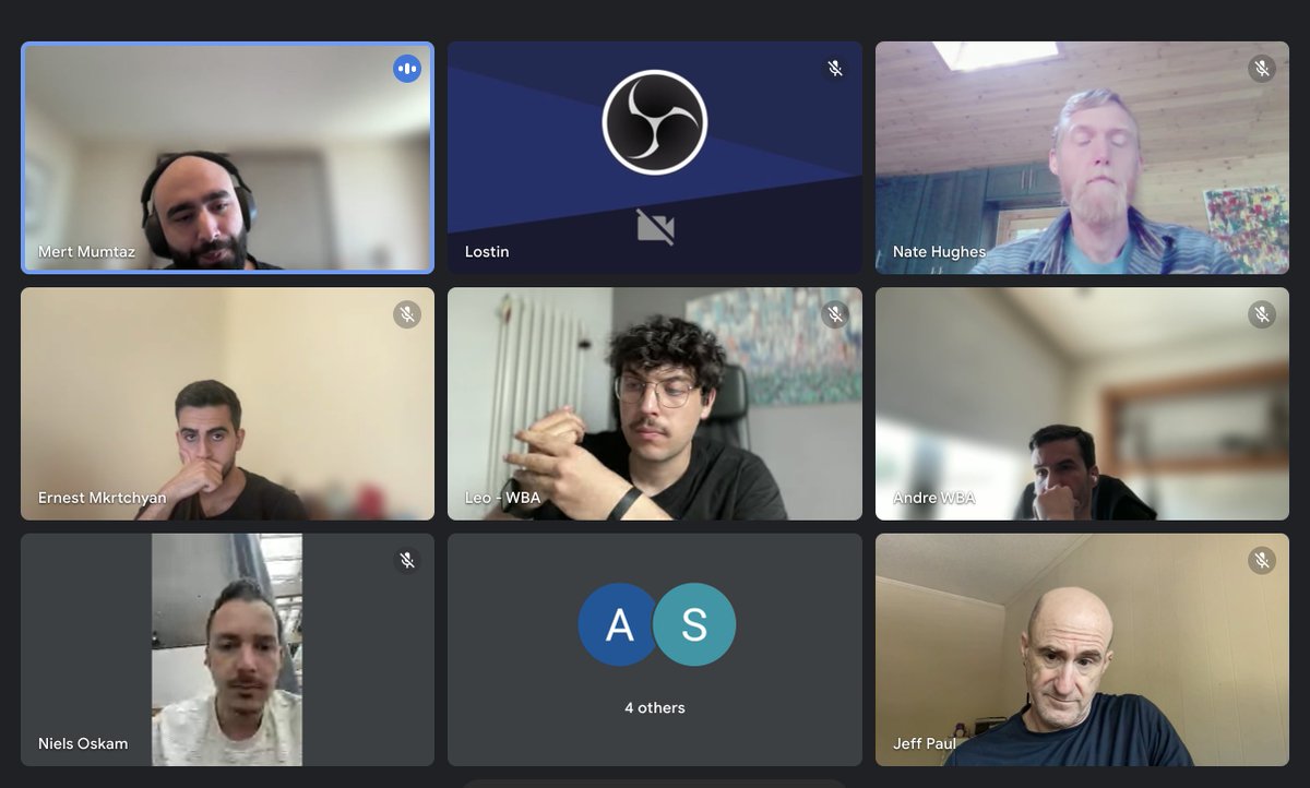 solanaturbine's tweet photo. Privileged to have @mert  joining us for our final live session of the Academic Artisans program.   If you wanna train the best, you gotta get the best, get in a room-no holds barred, nothing watered down.  Thanks so much Mert for graciously sharing your time @solana https://t.co/3VqDz1J5t5