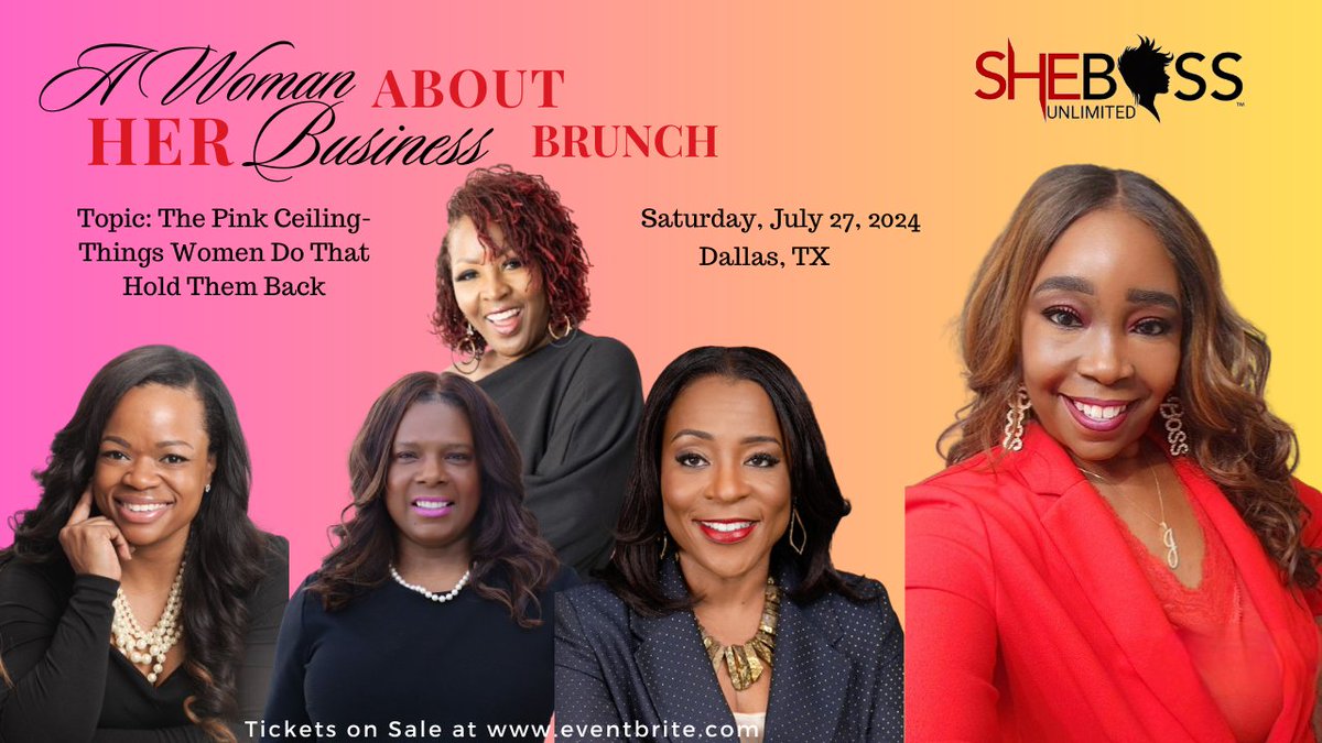 jackie_empowers's tweet photo. A Woman About Her Business Brunch. Our panel discussion will hit hard on the things women do that hold them back. Tickets on sale now through Eventbrite! #womeninbusiness #businessbrunch #careeradvice #businessadvice #women #careerobstacles https://t.co/qtXktJTYdl