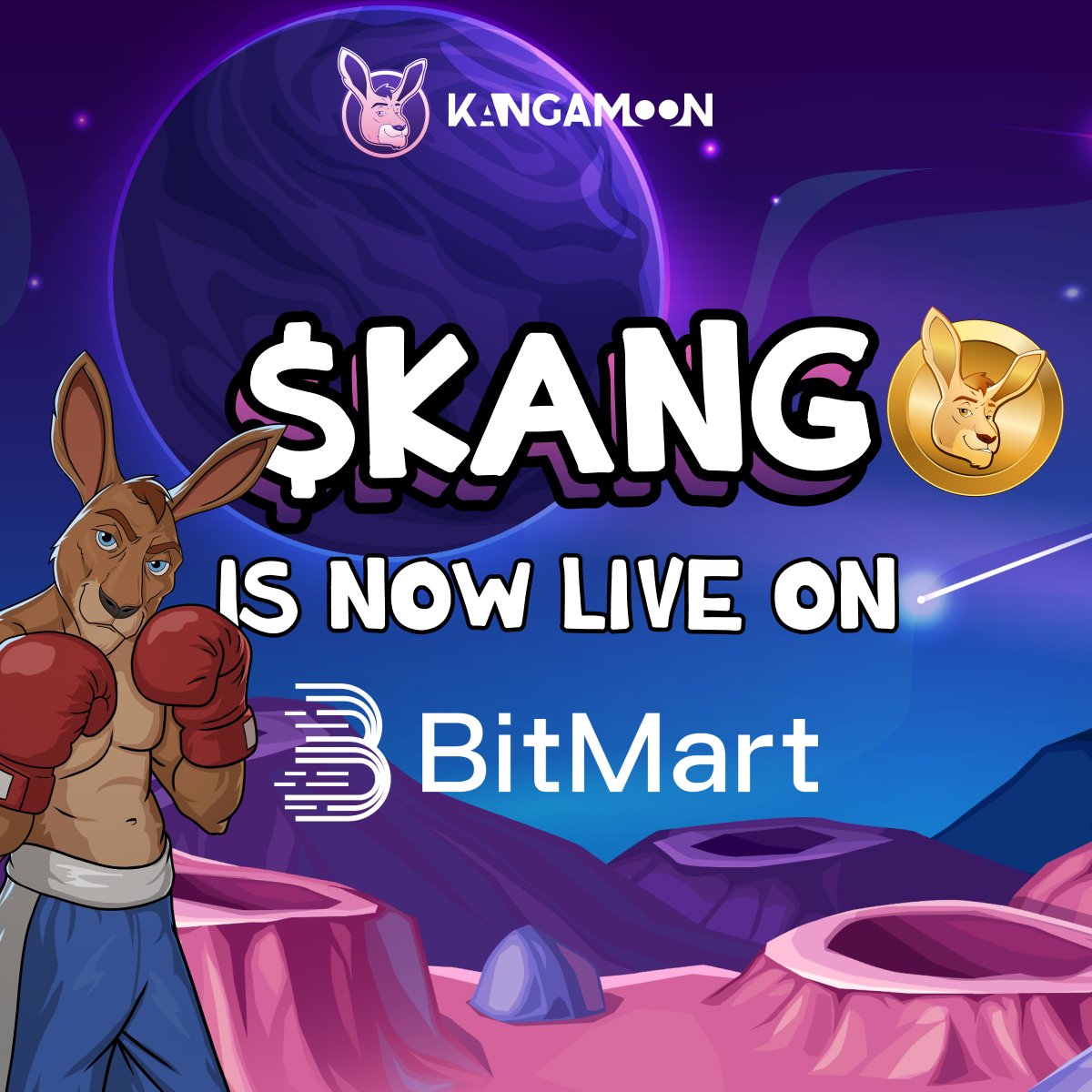 🚀 Kangamoon ($KANG) is now live on BitMart! 🚀

Hop into the future of meme coins with $KANG! 
Now available on <a href="/BitMartExchange/">BitMart</a>. 🎉

🔗 Trade Now: bitmart.com/trade/en-US?sy…

📅 Big event coming soon with BitMart 👀

Stay tuned!
