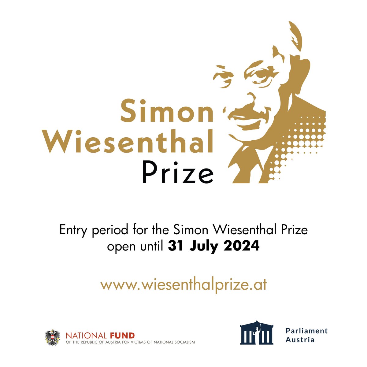 Entries for the Simon Wiesenthal Prize 2024 can still be submitted until 31 July 2024. The prize is endowed with 30,000 euros and rewards civic engagement to combat #antisemitism and educate people about the #Holocaust. wiesenthalprize.at/application-fo…