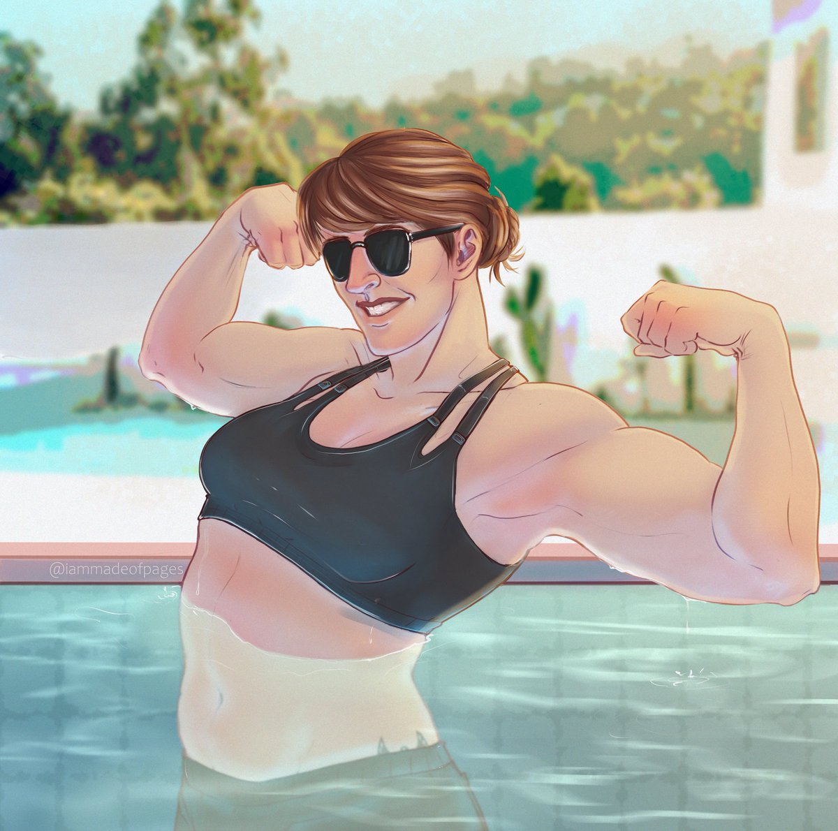 Realized I've never drawn Laswell.

She deserves a vacation by now.