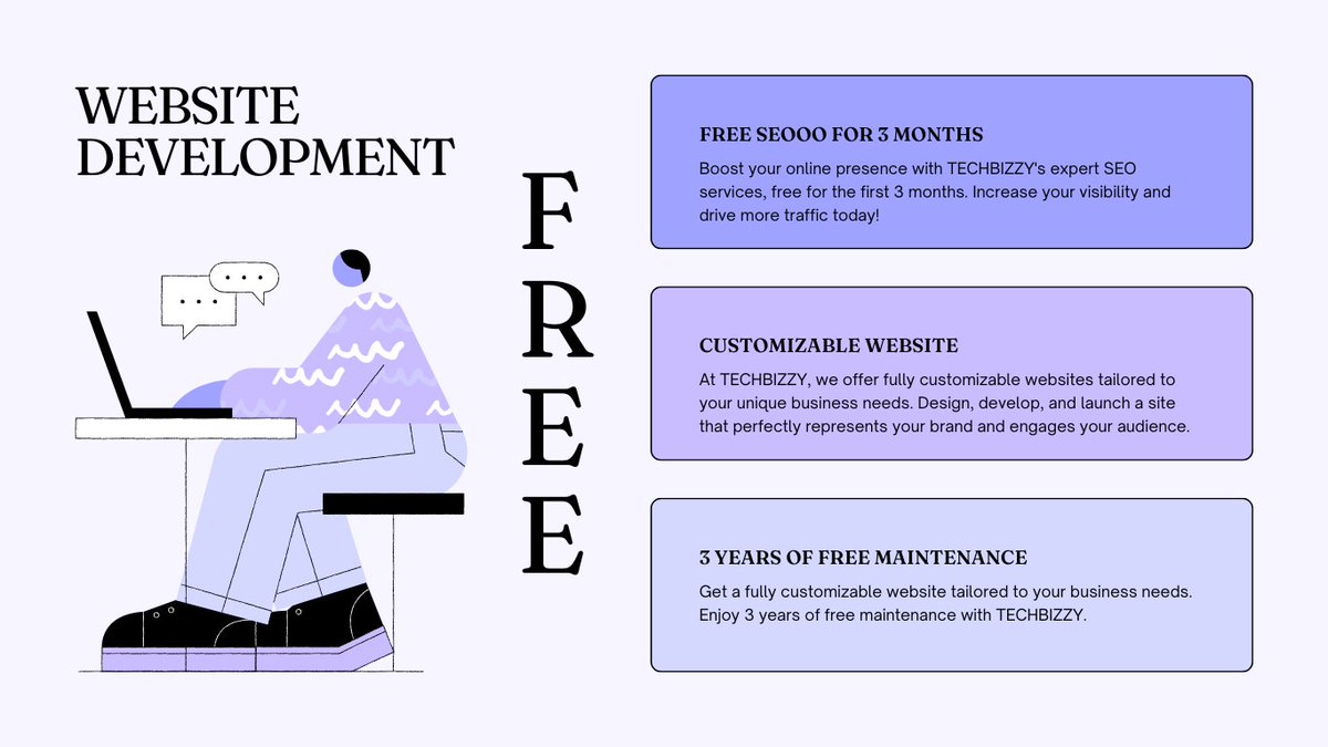 Tech_bizzy's tweet image. Techbizzy supports small businesses! 🚀 Need a website or redesign? We offer 3 years of free maintenance for regular sites, 2 years for e-commerce, plus 3-4 months of free SEO. Contact us! Book a call: calendly.com/pawan2pareek50… #Techbizzy #WebsiteDevelopment #SmallBusiness #UK #EU