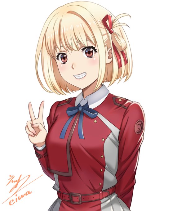 #これを見た人は赤が入ってる画像を貼れ
リコリスリコイルの錦木千束 