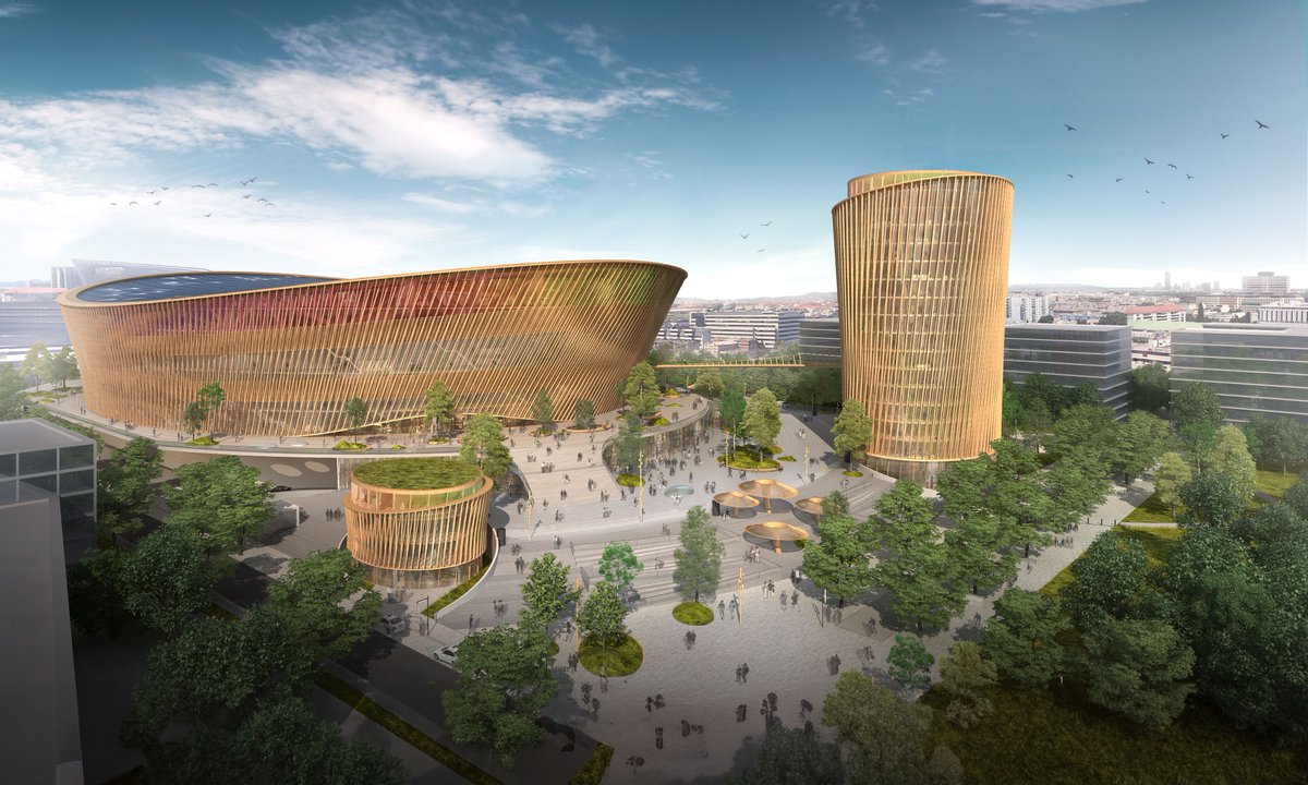 sterlingpresser's tweet photo. The WH-Arena is not just a venue for events, it is a unique architectural masterpiece that blends seamlessly with the environment. The project has an innovative and forward-thinking approach to sustainable green architecture. https://t.co/2m81i2So5g