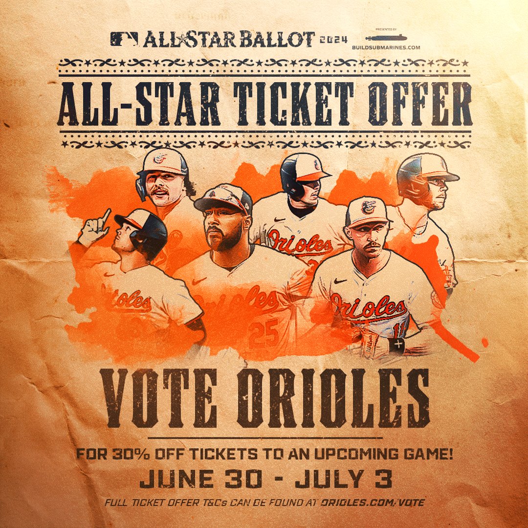 Good morning, may we interest you in an All-Star ticket offer? 🥰

Vote now: orioles.com/vote