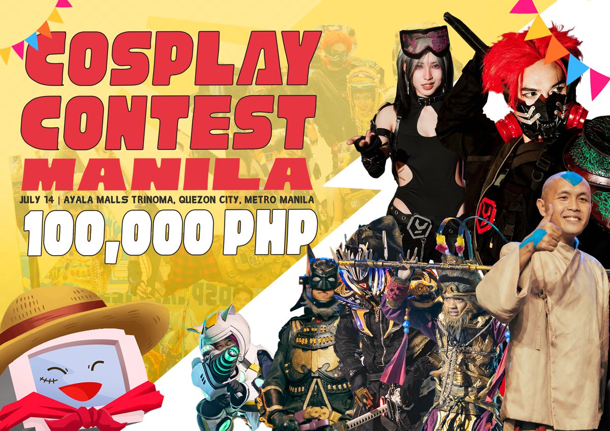 MFWCaravan's tweet image. 100,000 PHP Cosplay Contest Prizepool FOR REAL?!👀

YES, you heard it right! The 100K Prizepool for our #YGGRoadtripManila Cosplay Contest is real! 🔥

👉Pre-register here for FREE: lu.ma/rdtrpmanila
👉Come in your best cosplay at Ayala Malls Trinoma on July 14! 🥳