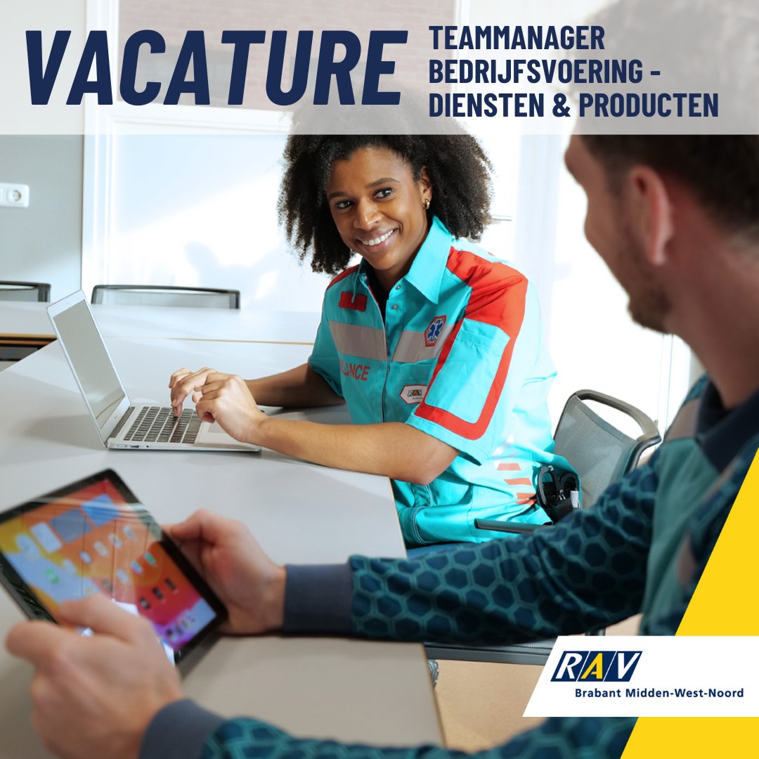 VACATURE! 
Afdeling Bedrijfsvoering zorgt dat het ambulanceproces soepel verloopt. De teammanager Bedrijfsvoering - Diensten &amp; Producten geeft leiding aan: 
🗓️Roosterplanning
🪙 Financiën
📢Communicatie
👍Kwaliteit en 
🖥️Processen &amp; Informatievoorziening. 
ravbrabantmwn.nl/teammanager-be…