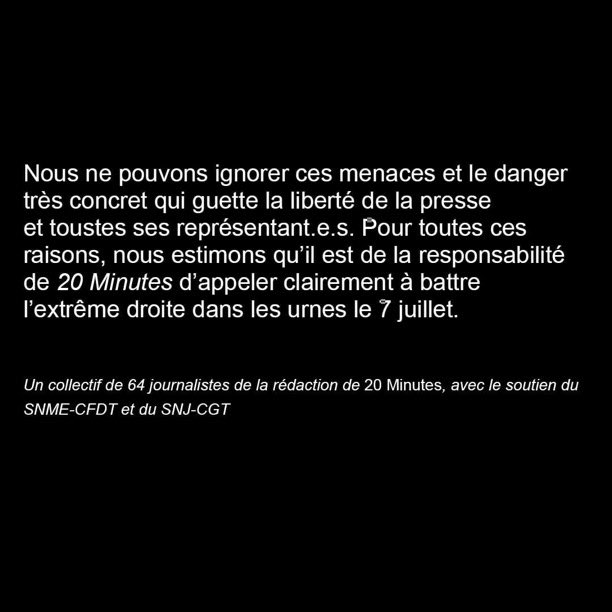 CerfiaFR's tweet image. 🇫🇷📰 FLASH | "Le RN n'est pas un parti comme les autres. C’est un parti qui promeut des idées fascistes, xénophobes, racistes, sexistes, lgbtiphobes et antiprogressistes. Nos journalistes sont régulièrement insulté·e·s, menacé·e·s de mort ou de viol par des personnes qui se…