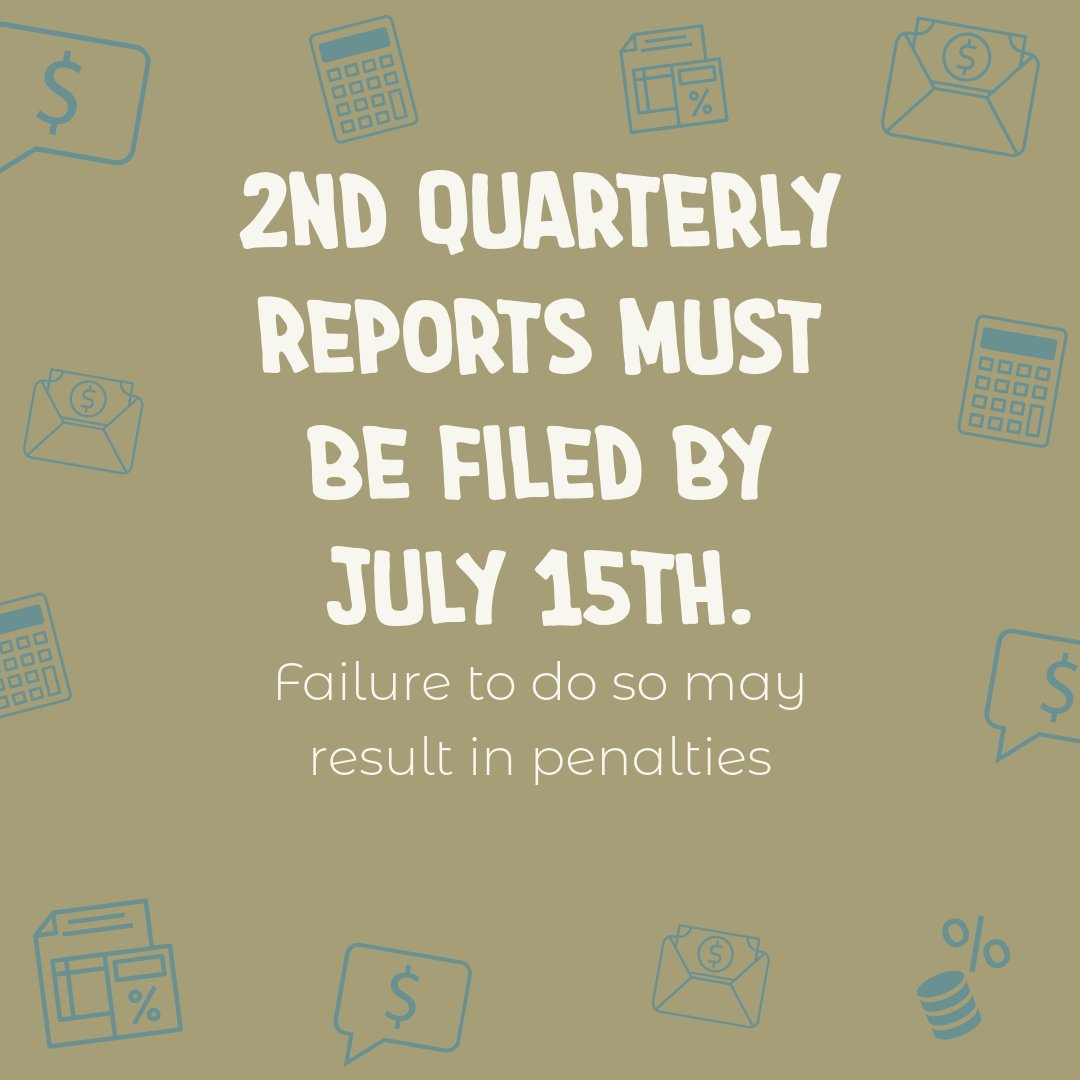 illinoissbe's tweet image. It&apos;s that time again - 2nd quarterly reports are due by July 15th! Make sure to file on time to stay compliant. #FilingDeadline #NoPenalties 🗂️