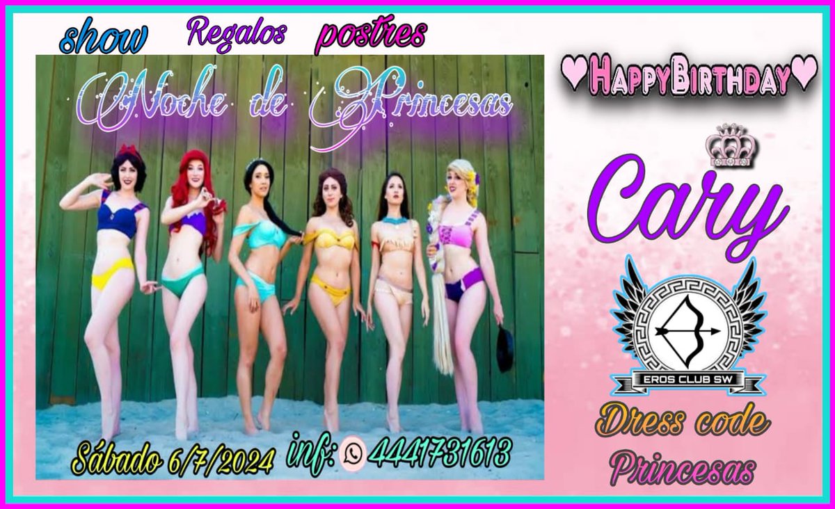 Eros Club Swinger San Luis (@erosclubsw1) on Twitter photo Excelente inicio de semana 👌🏼
Estamos de manteles largos 🎉🎊🎉
Este sábado estaremos festejando el cumpleaños de nuestra anfitriona Cary <a href="/RayYCary1/">Cary Y Ray</a> 👏🏼👏🏼
Los esperamos, no te quedes fuera de este gran evento 😈
Cupo limitado
Informes al 4441731613
#ErosClubSLP Excelente inicio de semana 👌🏼
Estamos de manteles largos 🎉🎊🎉
Este sábado estaremos festejando el cumpleaños de nuestra anfitriona Cary <a href="/RayYCary1/">Cary Y Ray</a> 👏🏼👏🏼
Los esperamos, no te quedes fuera de este gran evento 😈
Cupo limitado
Informes al 4441731613
#ErosClubSLP