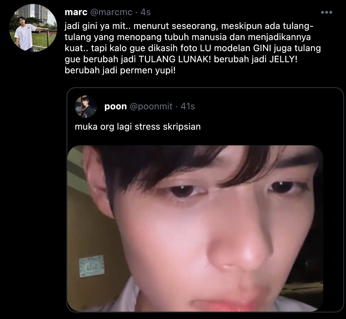 satangkts's tweet photo. marcpoon asdos x maba AU

emang boleh se-to the point itu? https://t.co/FRrTL3AUWg