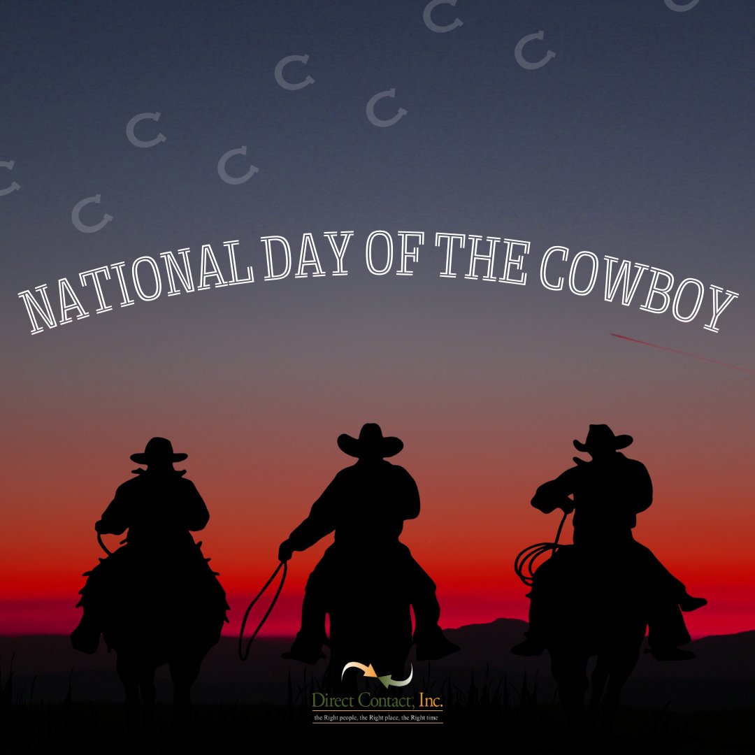 DirectContactAG's tweet photo. On this #NationalDayOfTheCowboy, we're tipping our hats to the spirit of the West. Perhaps you find yourself engrossed in an exciting cowboy story, perched on the edge of your seat while watching a Western movie, or rooting for the brave souls at a rodeo – today is your day. https://t.co/5VQpb0Tkm9