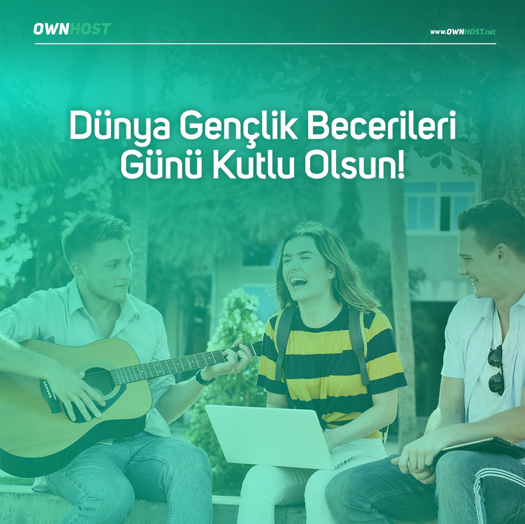 Geleceğimizi yetenekleri ve yenilikçi fikirleri ile şekillendiren gençlerimizin, Dünya Gençlik Becerileri Günü kutlu olsun!
#DünyaGençlikBecerileriGünü #ownhost
