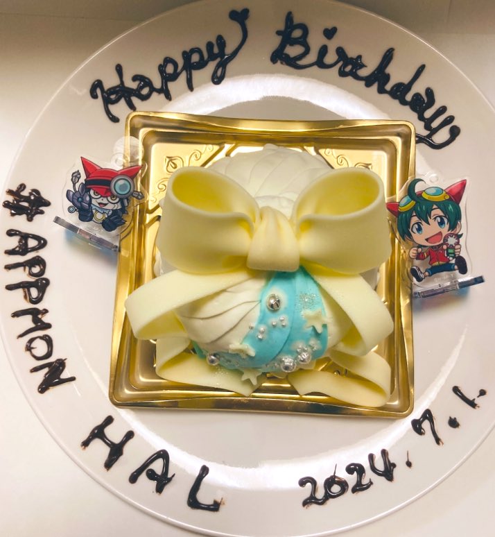 jnojunrei's tweet photo. 今日7月1日は、#アプリモンスターズ の主人公　#新海ハル の誕生日。
今年もお祝いのケーキを用意して、印象深かったシーンをあれこれと思い返しています
ハルの決断にはいつも勇気づけられているな、とも。

#新海ハル生誕祭2024
#新海ハル誕生祭2024
#アプモン
#appmon
#app獸
#digimonappmon https://t.co/wFwM3j0iwG