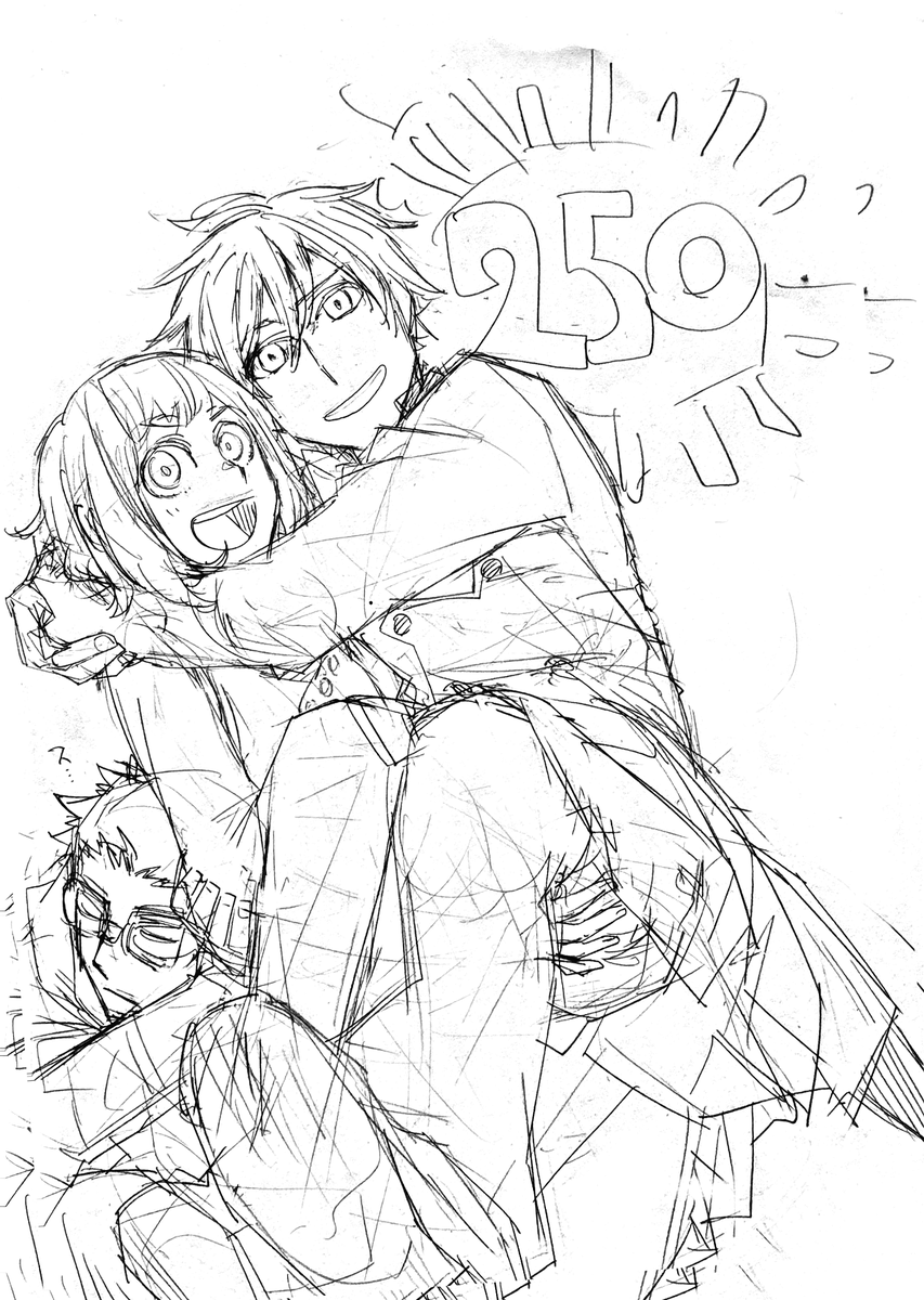 これはランドリ250話の扉絵カラー用に提出して採用されなかったラフです🤪 