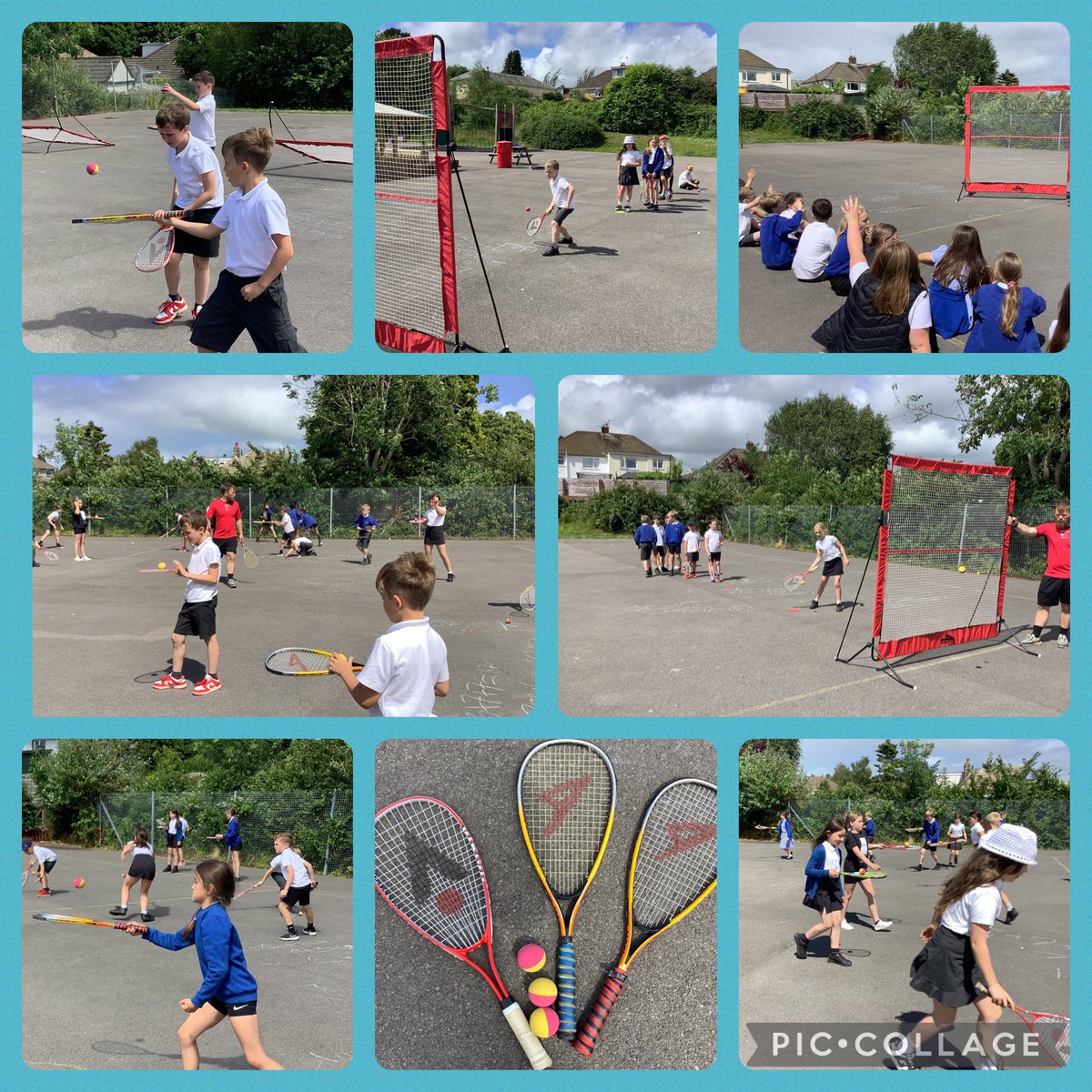 Year 4 had a lovely time participating with <a href="/squashwales/">daniel</a> during their visit. Lots of excellent hand eye coordination by all. Da iawn .