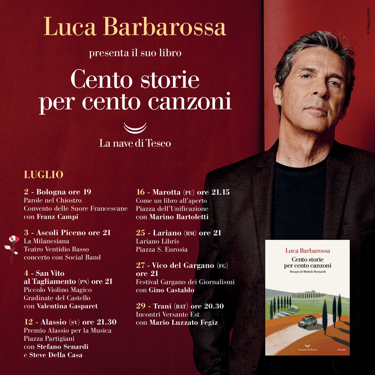 Gli appuntamenti continuano anche a luglio…
Ci vediamo domani a Bologna!

#CentoStoriePerCentoCanzoni

<a href="/lanavediteseoed/">La nave di Teseo</a> <a href="/OTRlive/">OTRlive</a>