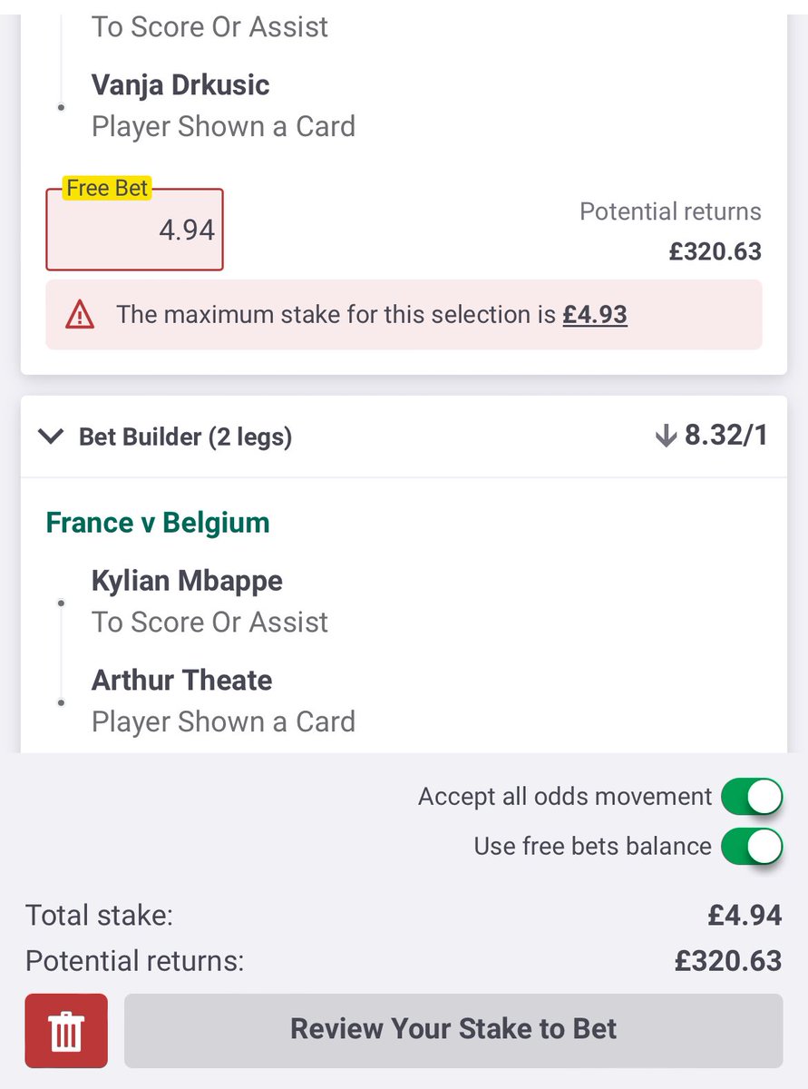 Roscoe92's tweet photo. @AndyRobsonTips Limited the amount you can stake 😂 https://t.co/eJkojMeqTB