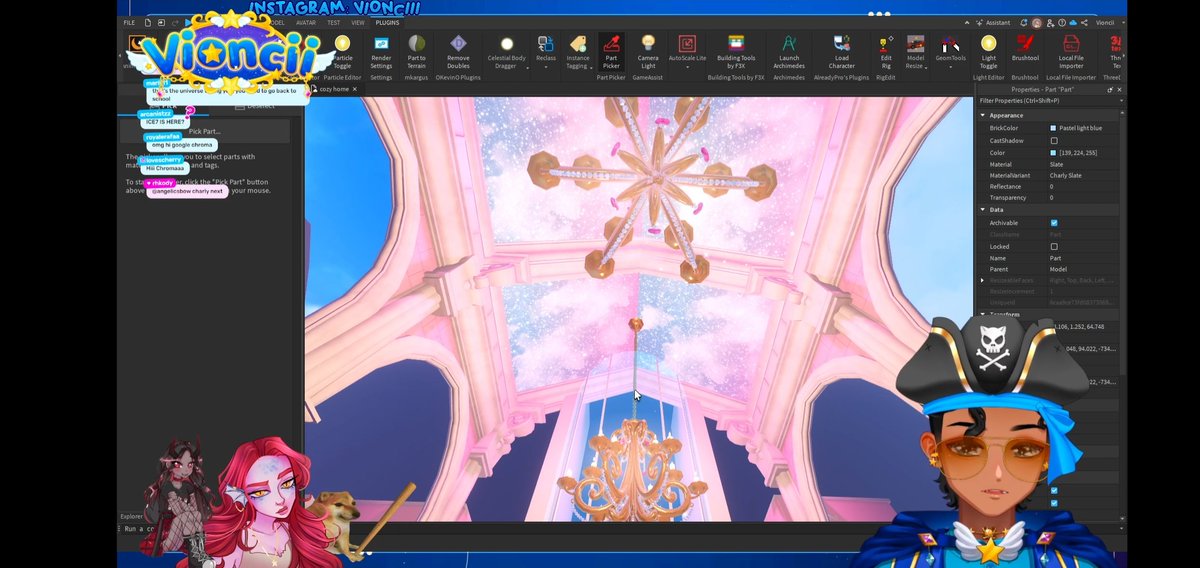 BumbleBiiz's tweet photo. Yesterday on @Vioncii 's 8 hour stream!! 😱 He worked very hard on Poppy's MANSION (aka the office). Can't wait to see the finished product! 🤩💕 MAKE SURE TO SLEEP VI!! 😫
#royalehigh #VionciiLIVE #royalehighbuilds #rh4 https://t.co/ZlCSlH1aFd