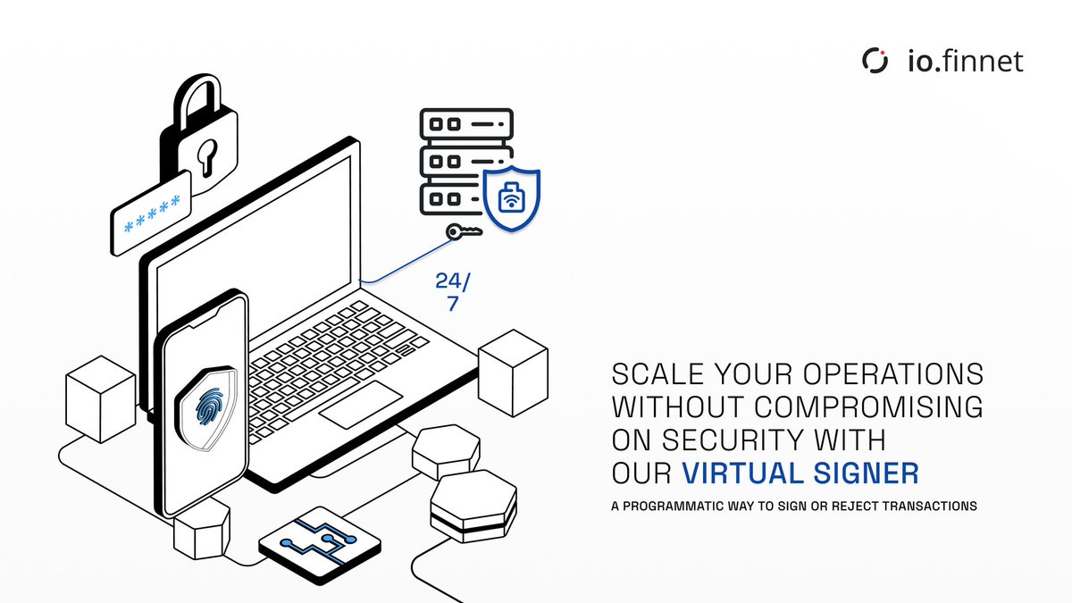 iofinnet's tweet photo. We are excited to announce the launch of our latest feature: Virtual Signer! Enhance your #DigitalAsset security with seamless 24/7 operations and #trustlessMPC. 

Discover more about how Virtual signer below! ⬇️
https://t.co/nwVVhWqUF5 https://t.co/lNlH5ZzWlk