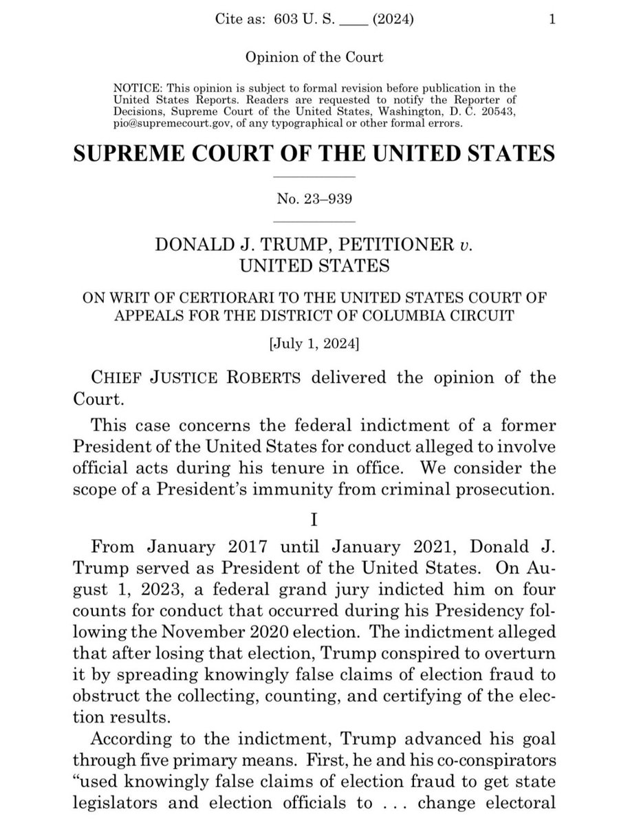 AGToddRokita's tweet photo. 🚨BREAKING: SCOTUS has ruled in favor of @realDonaldTrump and says official acts as president are immune from prosecution. This is a HUGE win and our office was proud to partner with 18 states supporting this decision. 

It was common sense and will thankfully protect Trump from the partisan political prosecutions he was facing.

This is a huge blow to the Left who continues to weaponize our judicial institutions against their political opponents. To protect our republic from these dangerous actions, we must never stop fighting back.